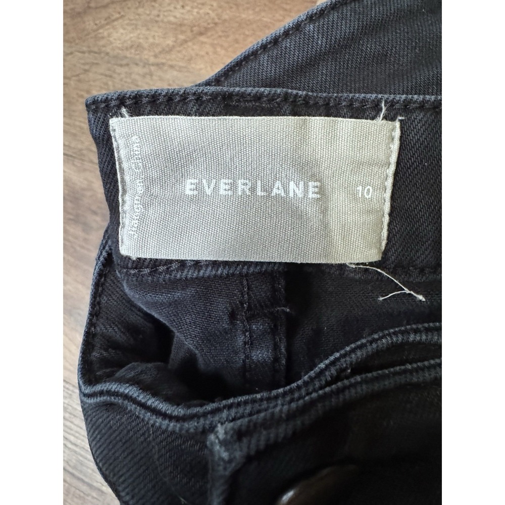 Everlane 10 Wide-Leg‎ Pants High Rise Stretch Black Denim Jeans Comfortable - Picture 8 of 9